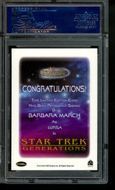2010 Star Trek Autograph Barbara March as Lursa Limited Edition Auto PSA 10